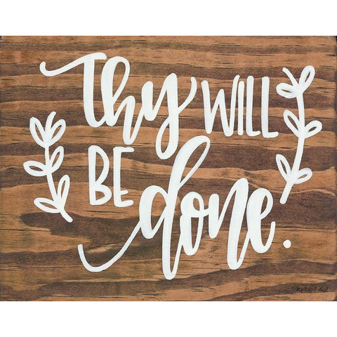 Thy Will Be Done. Gold Ornate Wood Framed Art Print with Double Matting by Imperfect Dust