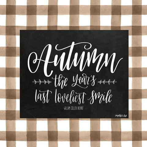 Autumn White Modern Wood Framed Art Print with Double Matting by Imperfect Dust
