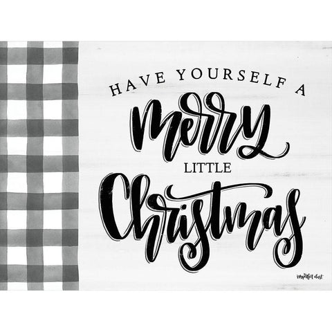 Have Yourself a Merry Little Christmas   White Modern Wood Framed Art Print by Imperfect Dust