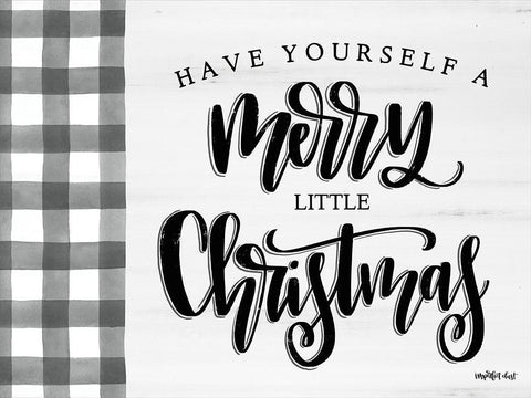 Have Yourself a Merry Little Christmas   Black Ornate Wood Framed Art Print with Double Matting by Imperfect Dust