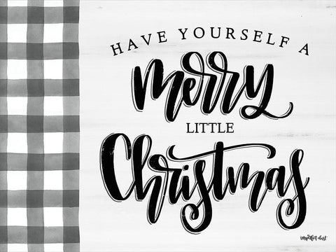 Have Yourself a Merry Little Christmas   White Modern Wood Framed Art Print with Double Matting by Imperfect Dust