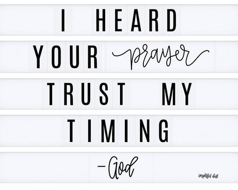 Trust My Timing Black Ornate Wood Framed Art Print with Double Matting by Imperfect Dust