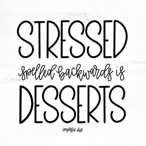Desserts Black Modern Wood Framed Art Print with Double Matting by Imperfect Dust