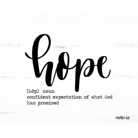 Hope Black Modern Wood Framed Art Print with Double Matting by Imperfect Dust