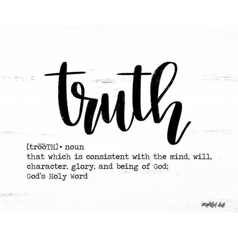 Truth White Modern Wood Framed Art Print by Imperfect Dust