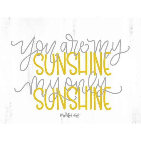 My Only Sunshine Gold Ornate Wood Framed Art Print with Double Matting by Imperfect Dust