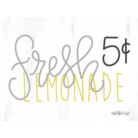 Fresh Lemonade Black Modern Wood Framed Art Print by Imperfect Dust