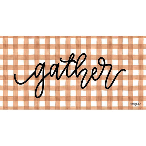 Gather Terracotta Black Modern Wood Framed Art Print with Double Matting by Imperfect Dust