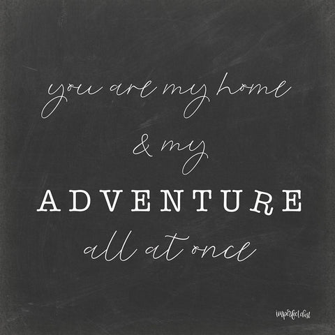 My Adventure  White Modern Wood Framed Art Print by Imperfect Dust