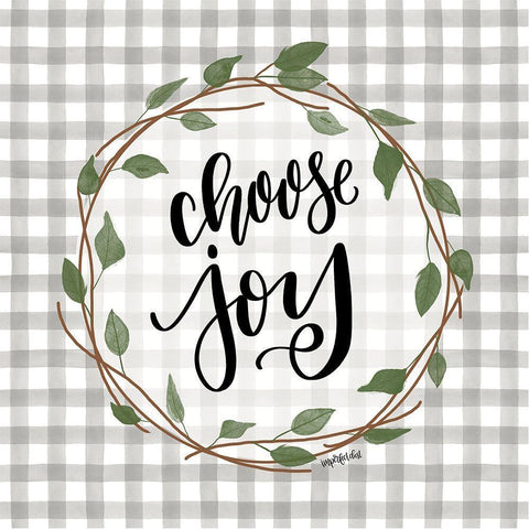 Choose Joy White Modern Wood Framed Art Print with Double Matting by Imperfect Dust