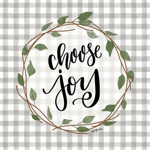 Choose Joy Black Ornate Wood Framed Art Print with Double Matting by Imperfect Dust