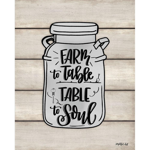 Farm to Table ~ Table to Soul  Gold Ornate Wood Framed Art Print with Double Matting by Imperfect Dust