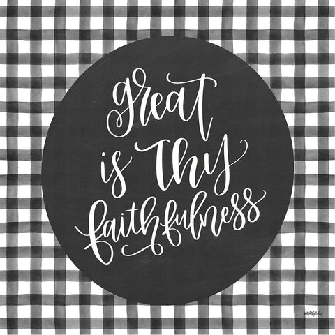 Great is Thy Faithfulness Black Ornate Wood Framed Art Print with Double Matting by Imperfect Dust