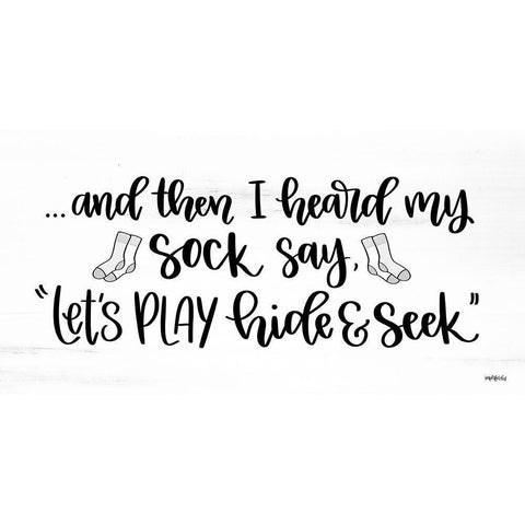 Sock Seek I Black Modern Wood Framed Art Print with Double Matting by Imperfect Dust