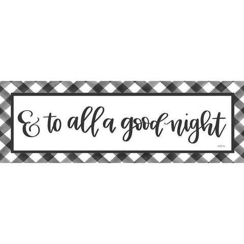 To All a Good Night White Modern Wood Framed Art Print by Imperfect Dust