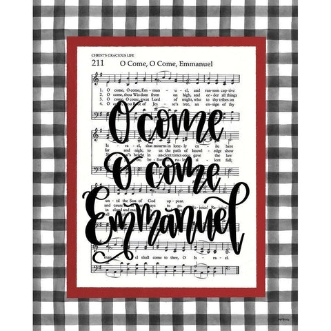 O Come Emmanuel    Black Modern Wood Framed Art Print with Double Matting by Imperfect Dust