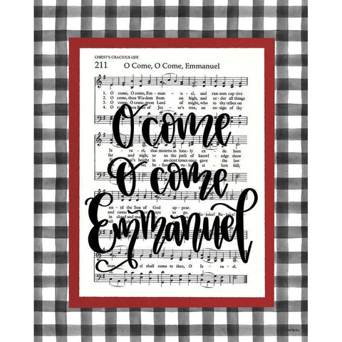 O Come Emmanuel    White Modern Wood Framed Art Print by Imperfect Dust