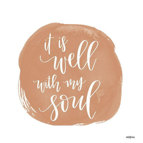 It is Well With My Soul    White Modern Wood Framed Art Print by Imperfect Dust