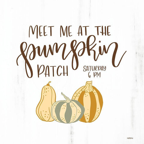 Pumpkin Patch    Gold Ornate Wood Framed Art Print with Double Matting by Imperfect Dust