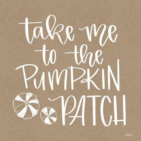 Take Me to the Pumpkin Patch   Black Ornate Wood Framed Art Print with Double Matting by Imperfect Dust