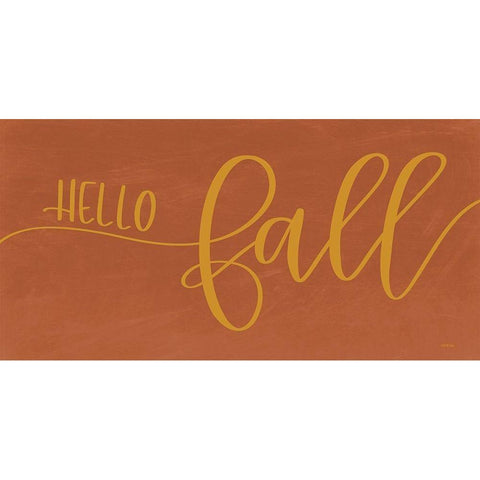 Hello Fall    Black Modern Wood Framed Art Print with Double Matting by Imperfect Dust
