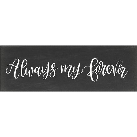 Always My Forever Black Modern Wood Framed Art Print with Double Matting by Imperfect Dust