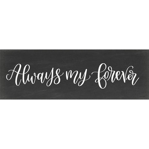 Always My Forever Black Modern Wood Framed Art Print by Imperfect Dust