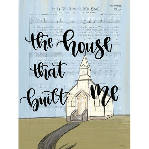 The House That Built Me Black Modern Wood Framed Art Print with Double Matting by Imperfect Dust