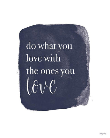 Do What You Love Black Ornate Wood Framed Art Print with Double Matting by Imperfect Dust