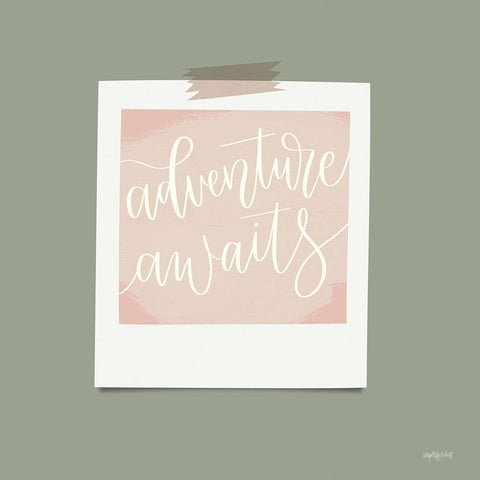 Adventure Awaits White Modern Wood Framed Art Print by Imperfect Dust