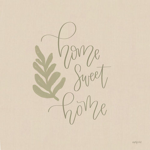 Home Sweet Home White Modern Wood Framed Art Print with Double Matting by Imperfect Dust