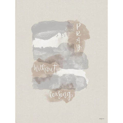 Pray Without Ceasing White Modern Wood Framed Art Print by Imperfect Dust