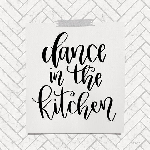 Dance in the Kitchen White Modern Wood Framed Art Print by Imperfect Dust