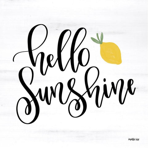 Hello Sunshine Black Modern Wood Framed Art Print with Double Matting by Imperfect Dust