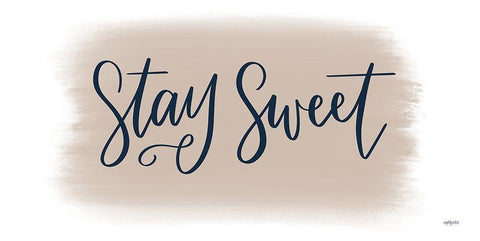 Stay Sweet White Modern Wood Framed Art Print with Double Matting by Imperfect Dust