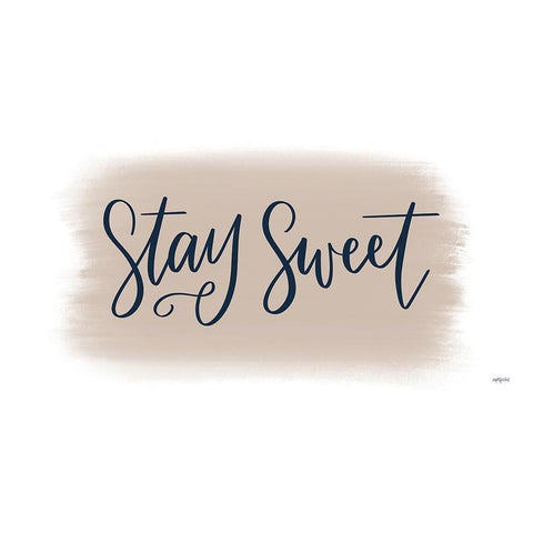 Stay Sweet Black Modern Wood Framed Art Print with Double Matting by Imperfect Dust