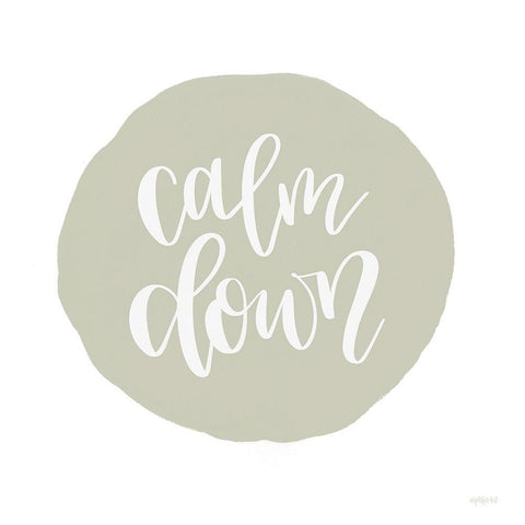 Calm Down Black Ornate Wood Framed Art Print with Double Matting by Imperfect Dust
