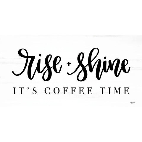 Rise + Shine Black Modern Wood Framed Art Print with Double Matting by Imperfect Dust