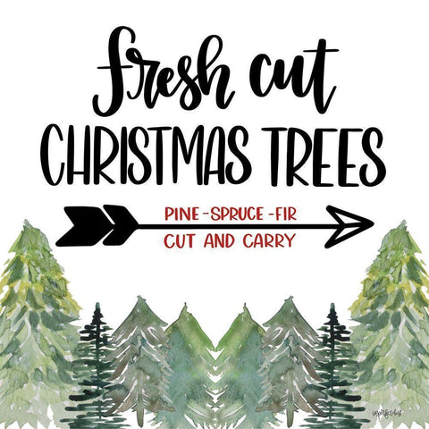 Fresh Cut Christmas Trees White Modern Wood Framed Art Print by Imperfect Dust