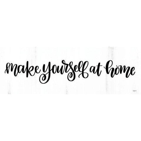 Make Yourself at Home Gold Ornate Wood Framed Art Print with Double Matting by Imperfect Dust