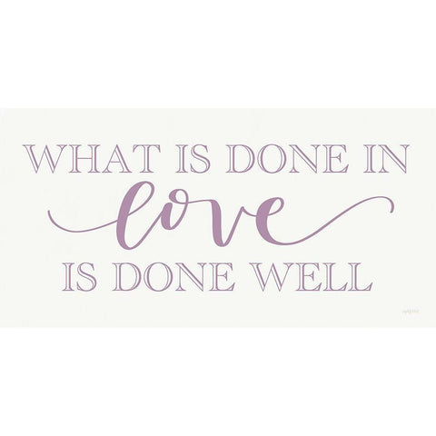 What is Done in Love Black Modern Wood Framed Art Print by Imperfect Dust