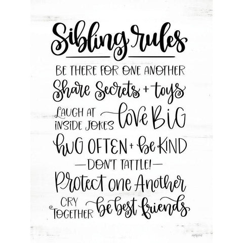 Sibling Rules Gold Ornate Wood Framed Art Print with Double Matting by Imperfect Dust