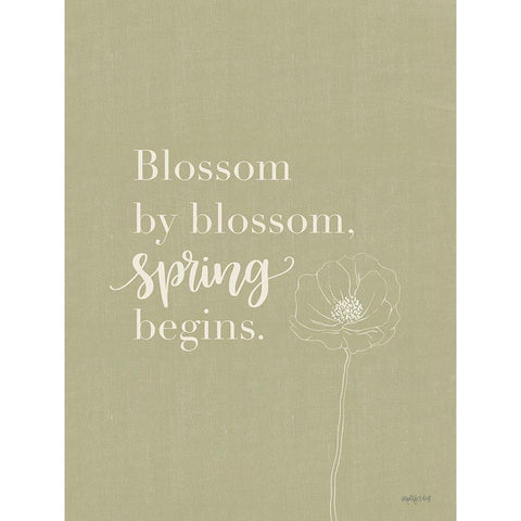 Blossom by Blossom Black Modern Wood Framed Art Print with Double Matting by Imperfect Dust