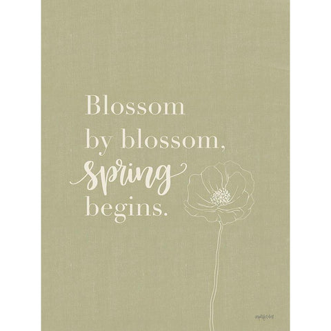 Blossom by Blossom White Modern Wood Framed Art Print by Imperfect Dust