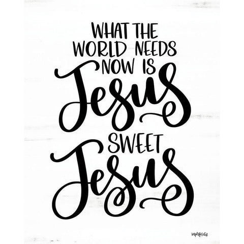 Jesus Sweet Jesus Black Modern Wood Framed Art Print with Double Matting by Imperfect Dust