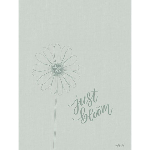 Just Bloom White Modern Wood Framed Art Print by Imperfect Dust