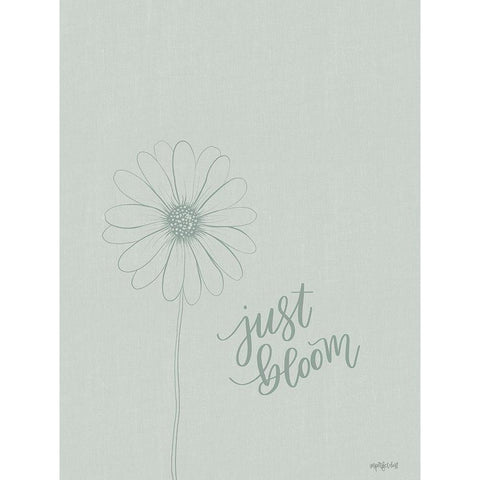 Just Bloom Black Modern Wood Framed Art Print with Double Matting by Imperfect Dust