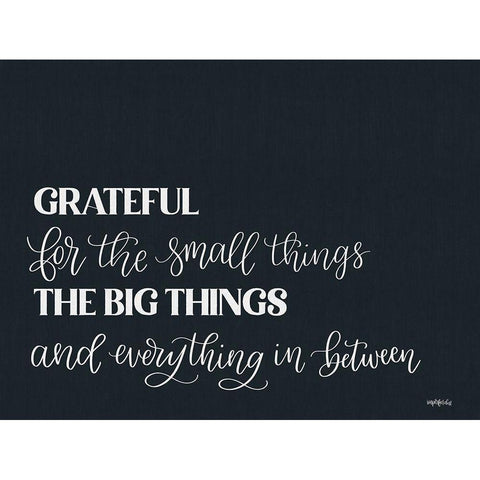 Grateful for Everything Black Modern Wood Framed Art Print by Imperfect Dust