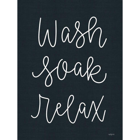 Wash-Soak-Relax Gold Ornate Wood Framed Art Print with Double Matting by Imperfect Dust