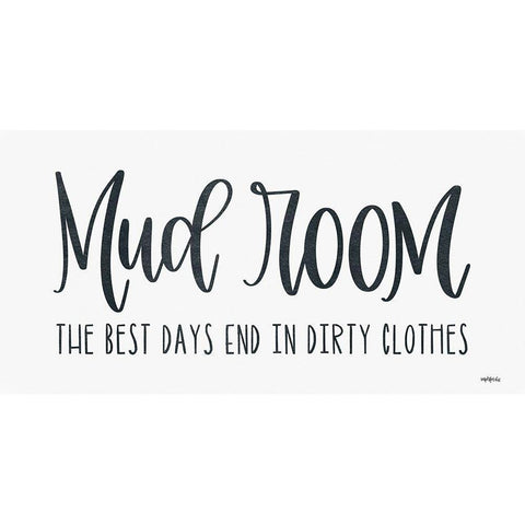 Mud Room Black Modern Wood Framed Art Print with Double Matting by Imperfect Dust